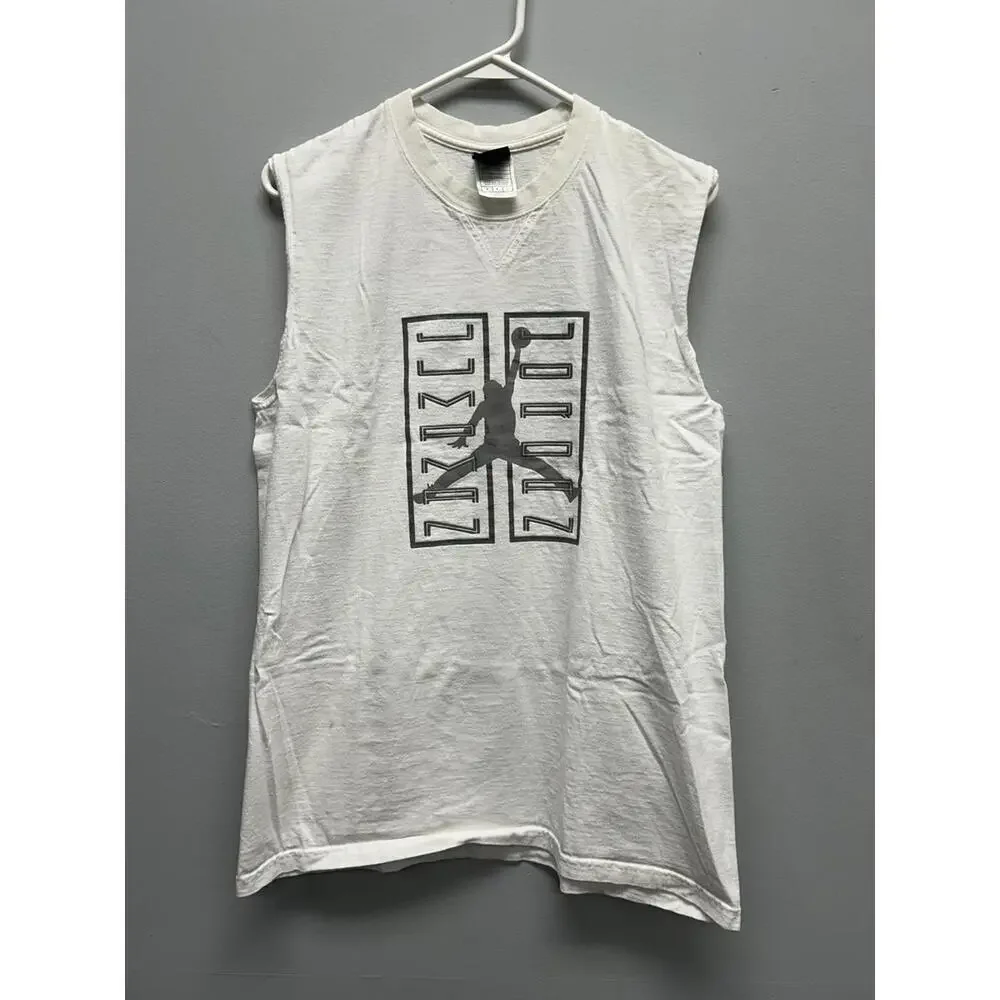 Vintage Y2K Jordan Sleeveless White Graphic Tank Top